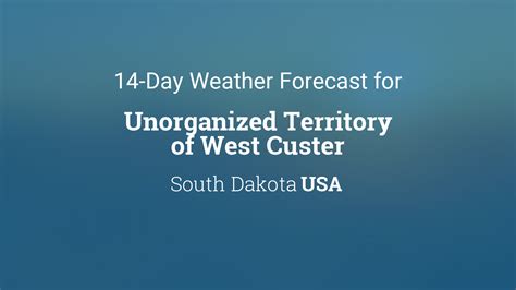 Custer South Dakota Aviation Weather Report And Forecast
