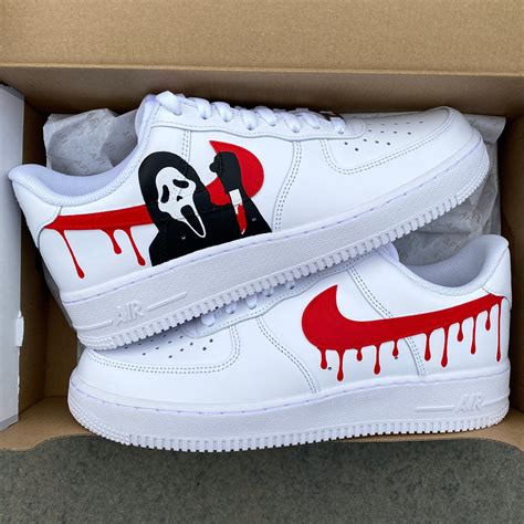 Custom Sneakers Hand Painted Authentic Nike Air Force 1 Left Sneaker Custom Sneakers Hand Painted Authentic Nike Air Force 1 Left Sneaker