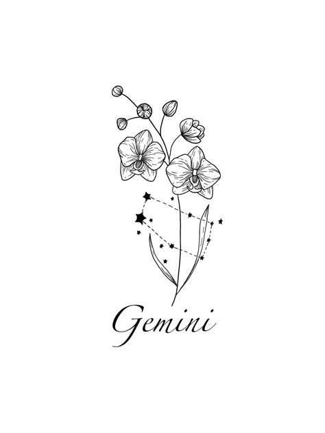 Cute Gemini Tattoos Gemini Tattoo Etsy
