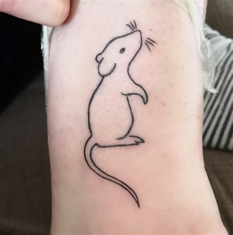 Cute Rat Tattoo Design
