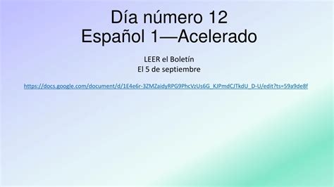 D A N Mero 19 Espa Ol 1 Acelerado Ppt Descargar