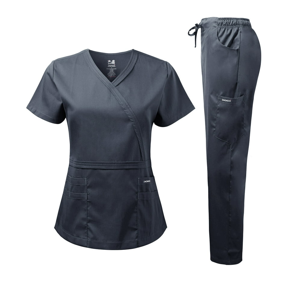 Dagacci Medical Uniform Women S Scrub Set Stretch And Soft Y Neck Top