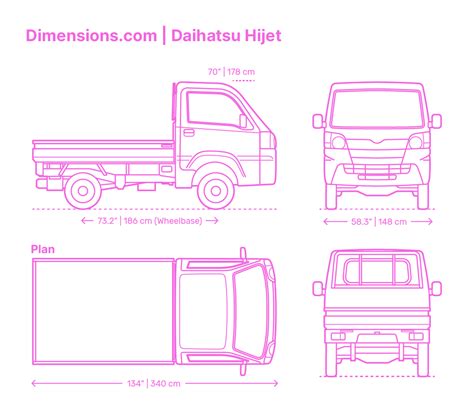 Daihatsu Hijet Cargo Dimensions Drawings Dimensions Com