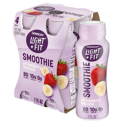 Dannon Light Amp Fit Protein Smoothie Strawberry Banana Nonfat Yogurt