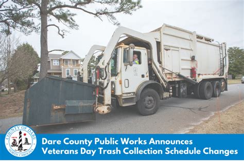 Dare County Announces Veterans Day Trash Collection Schedule Changes