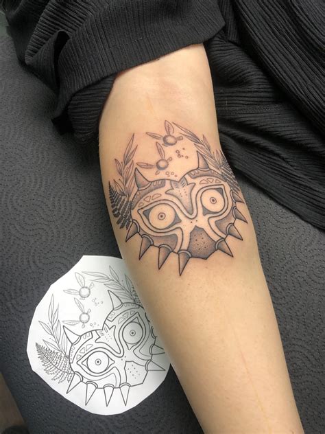 Dark Amp Modern Majoras Mask Tattoo Tattoo Contest 99Designs