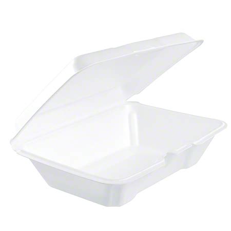 Dart Insulated Foam Container W Removable Lid 9 X 6 1 Cmpt White Carolina Restaurant Supply