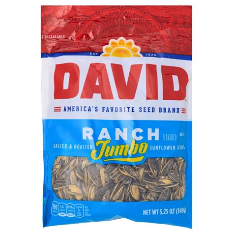 David Seeds Jumbo Sunflower Buffalo Ranch 5 25 Ounce Pack Of 12 5 25