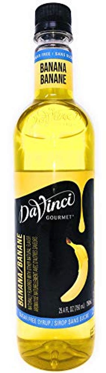 Davinci Gourmet Sugar Free Banana Syrup 750 Ml Plastic Bottle Famous