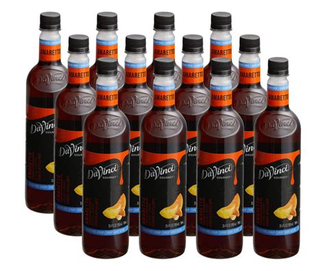 Davinci Gourmet Sugar Free Zero Calories Amaretto Flavoring Syrup 750 Ml