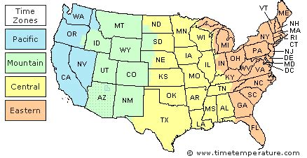 DC Time Zone Information
