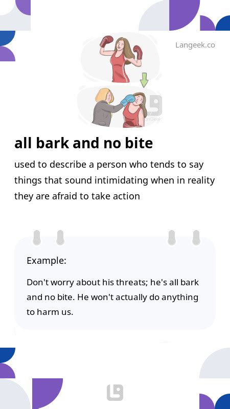 Definition Amp Meaning Of Amp Quot All Bark And No Bite Amp Quot Picture Dictionary Definition Amp Meaning Of Amp Quot All Bark And No Bite Amp Quot Picture Dictionary