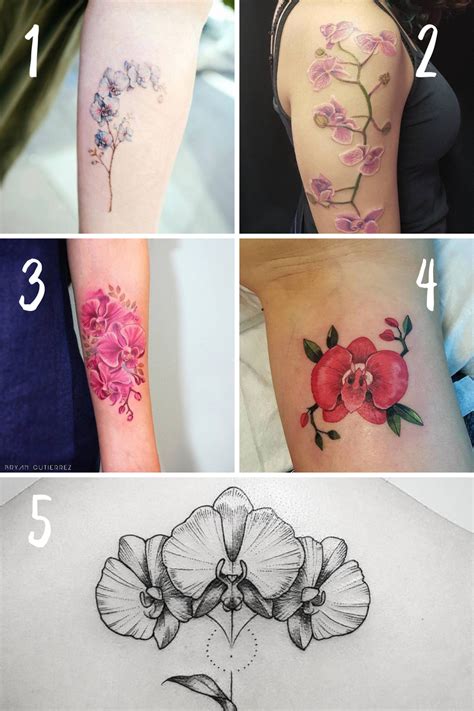 Delicate Stunning Orchid Flower Tattoo Ideas Tattoo Glee