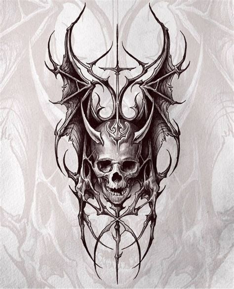 Demon Skull Tattoos Designs Demon Skull Tattoos Designs