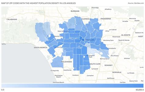Density Of Greater La By Zip Code R Losangeles