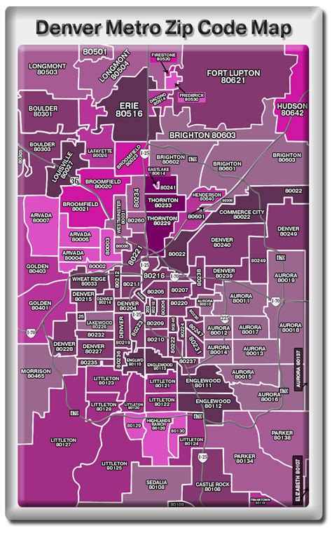 Denver Metro Zip Codes Map