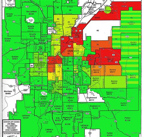 Denver Zip Code Map Zip Code Mapped