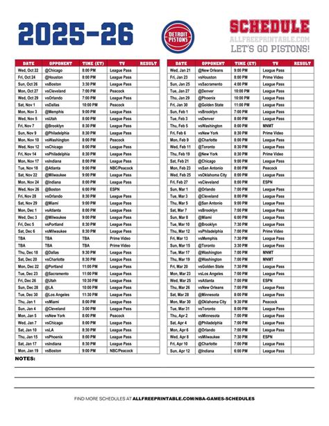 Detroit Pistons Schedule Release 2025 26 See All 82 Nba Games Dates Yahoo Sports