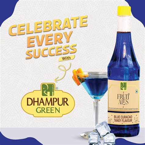 Dhampur Green Tangy Blue Curacao Syrup