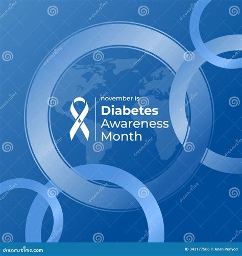 Diabetes Awareness Modern Style Logo Illustration For November Month