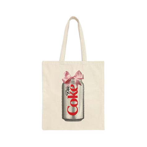 Diet Coke Bow Cotton Canvas Tote Bag The Doll Aquarium Diet Coke Bow Cotton Canvas Tote Bag The Doll Aquarium