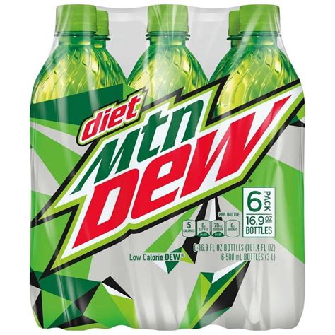 Diet Mountain Dew Citrus Soda 6Pk 16 9 Fl Oz Bottles Target