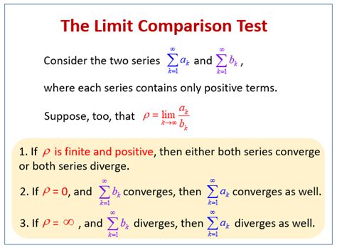 Difference Between Comparison Test And Limit Comparison Test