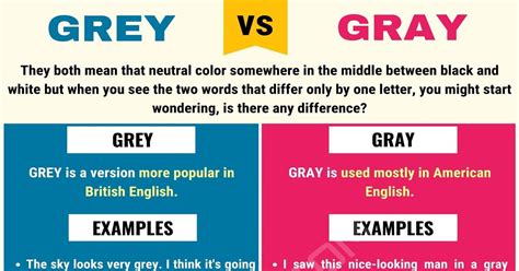 Difference Between Grey And Gray Color At James Silvers Blog