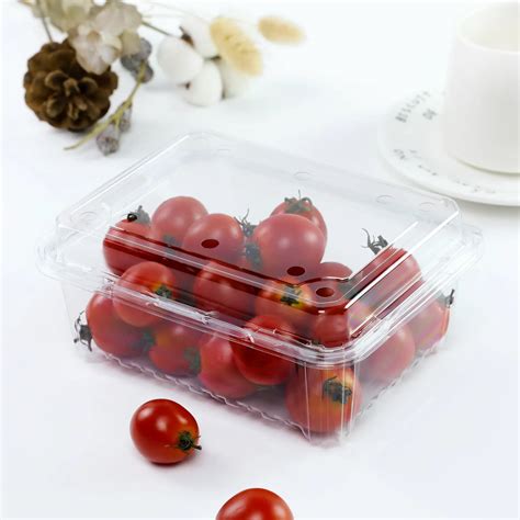 Disposable Clear Pet Dry Fruits Tray Vegetable Takeaway Packaging