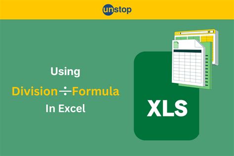 Division Formula In Excel Methods Examples Troubleshooting Tips