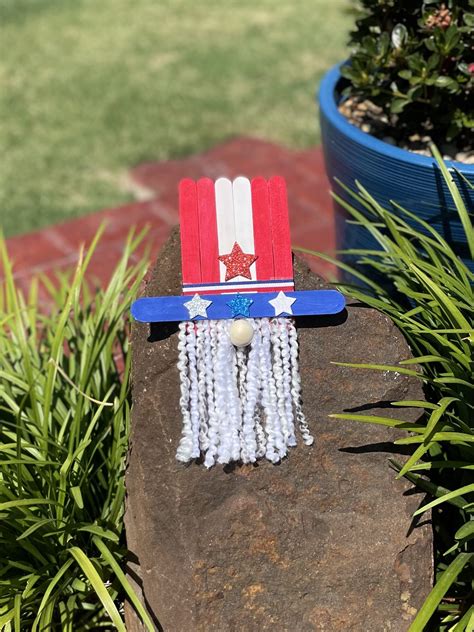 Diy Popsicle Stick Uncle Sam Decoration Crafted Together Craft Diy Popsicle Stick Uncle Sam Decoration Crafted Together Craft