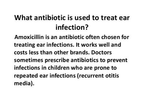 Does Amoxicillin Treat Ear Infections