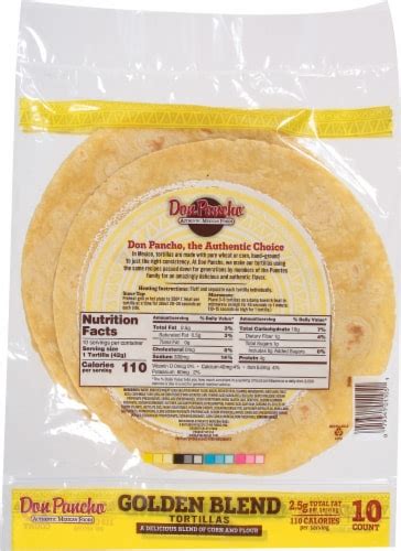 Don Pancho Gold Blend Tortillas 10 Ct 15 Oz King Soopers Don Pancho Gold Blend Tortillas 10 Ct 15 Oz King Soopers