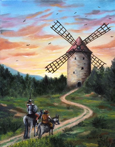 Don Quixote Fights Windmills