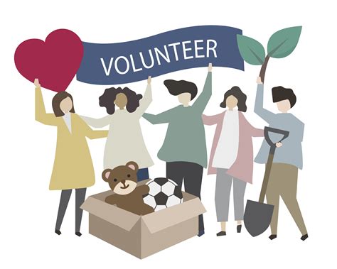 Donation And Volunteering Community Service Illustration Free Image