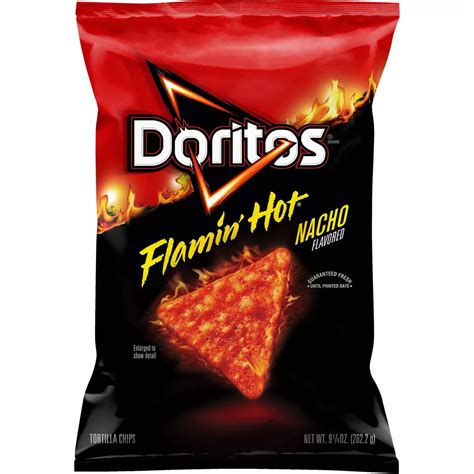 Doritos Flamin Amp 39 Hot Nacho Cheese Tortilla Chips 9 25Oz Walmart Com