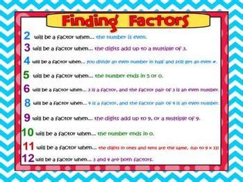 Downeast Teach Finding Factors Freebie Downeast Teach Finding Factors Freebie