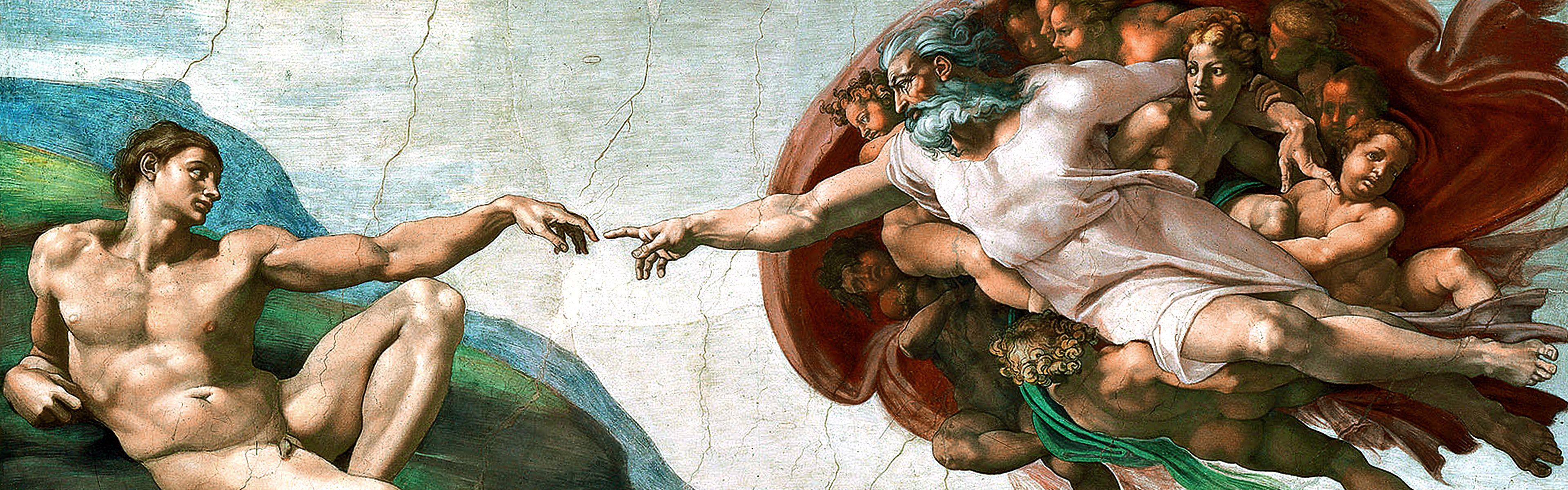 Download Detail Of Creation Of Adam By Michelangelo Wallpaper
