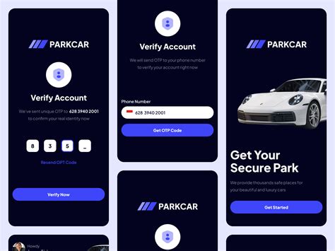 Download Parkcar Get Started Mobile App Design Figma Template Shaynakit