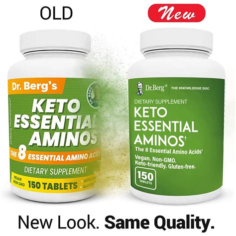 Dr Berg Keto Essential Aminos 8 Essential Amino Acids Supplement For