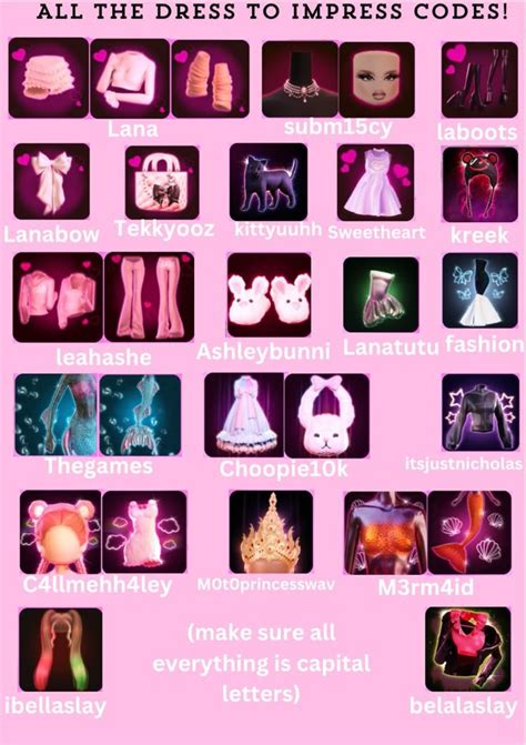 Dress To Impress Code