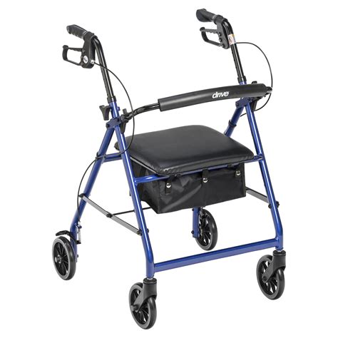 Drive Medical Rollator Rolling Walker With 6 Wheels Fold Up Removable