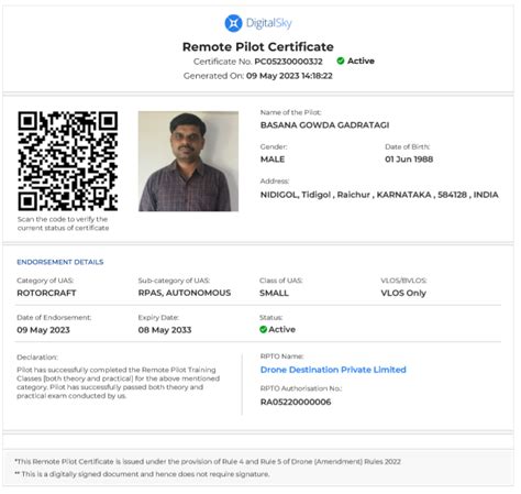 Drone Pilot License Dgca