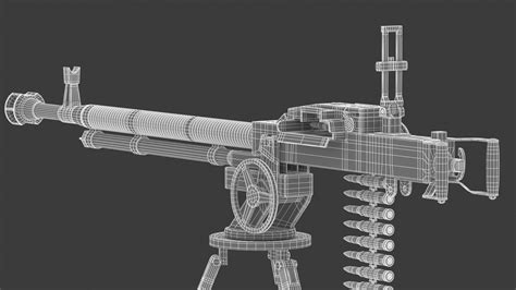 Dshk Heavy Machine Gun 3D Model Cgtrader