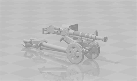 Dshk Heavy Machine Gun For 28Mm Wargaming Free Stl File For Cults