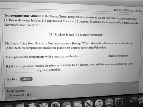 Due Wed 05062020 1159 Temperature And Altitude In The United States