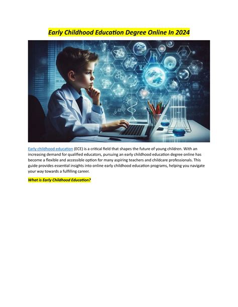 Early Childhood Education Degree Online In 2024 Pdf