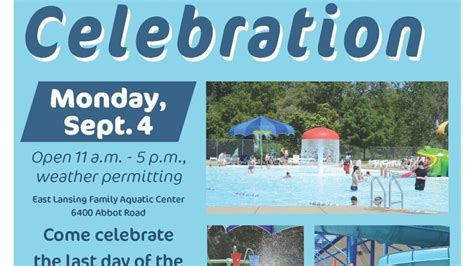 East Lansing Aquatic Center Hosting End Of Summer Season Celebration East Lansing Aquatic Center Hosting End Of Summer Season Celebration