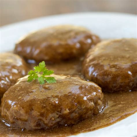Easy Salisbury Steak With Frozen Hamburger Patties Faith Filled Food Easy Salisbury Steak With Frozen Hamburger Patties Faith Filled Food