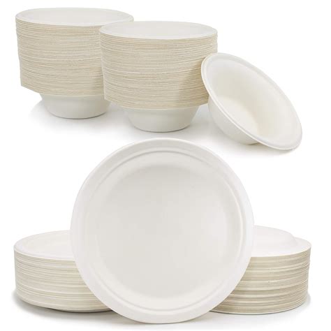 Eco Friendly Disposable Plates Bowls And Cultery Stock Photo Image Of